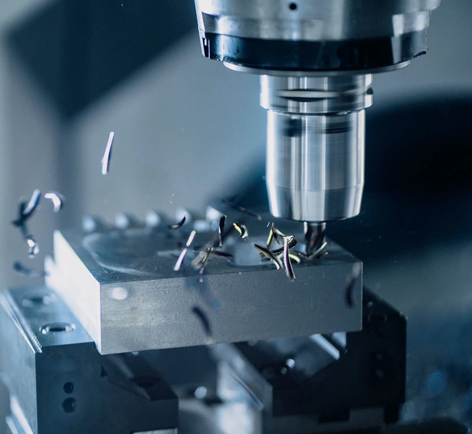 Engineer carrying out precision work on an industrial component
